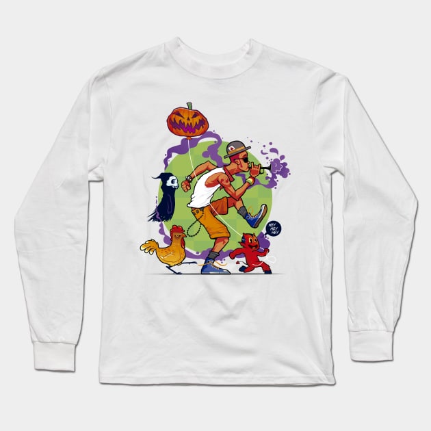 Happy halloween Long Sleeve T-Shirt by Morts